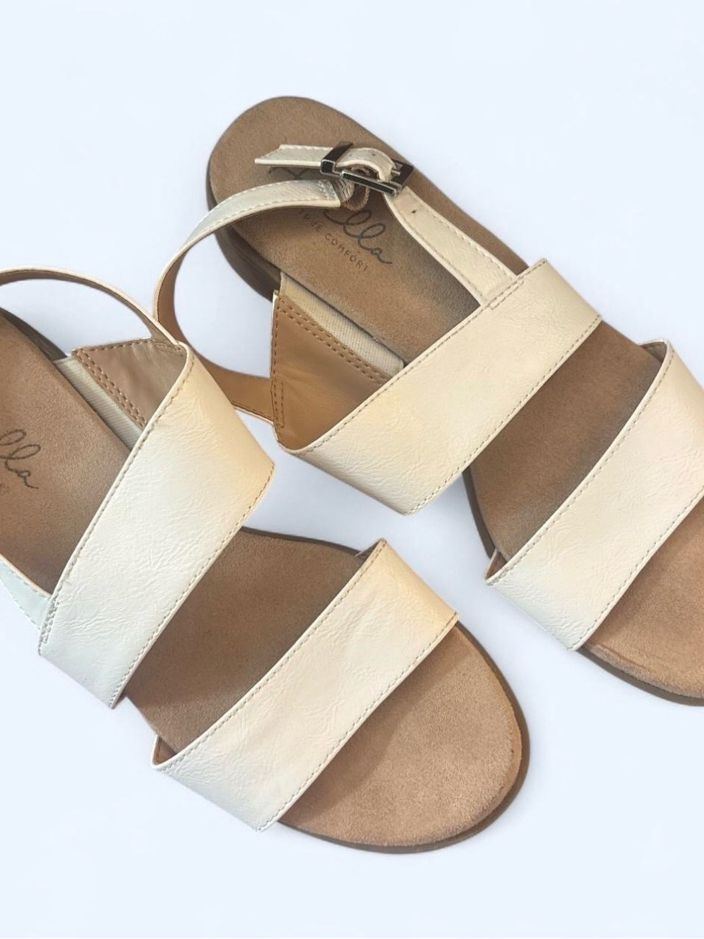 Abella Two-Strap Slingback Sandal - Cream